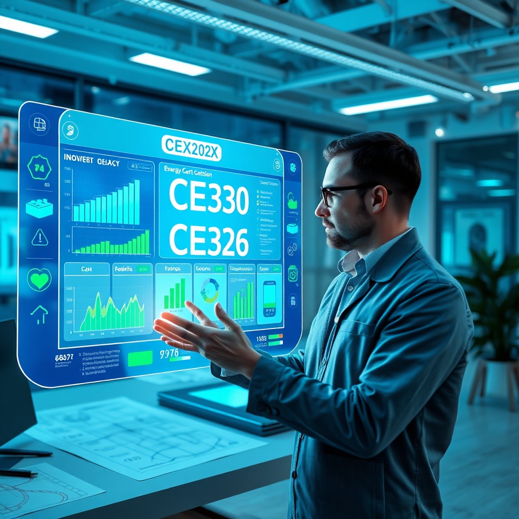 Digital CE3X tool interface for energy certification under standardized building efficiency regulations