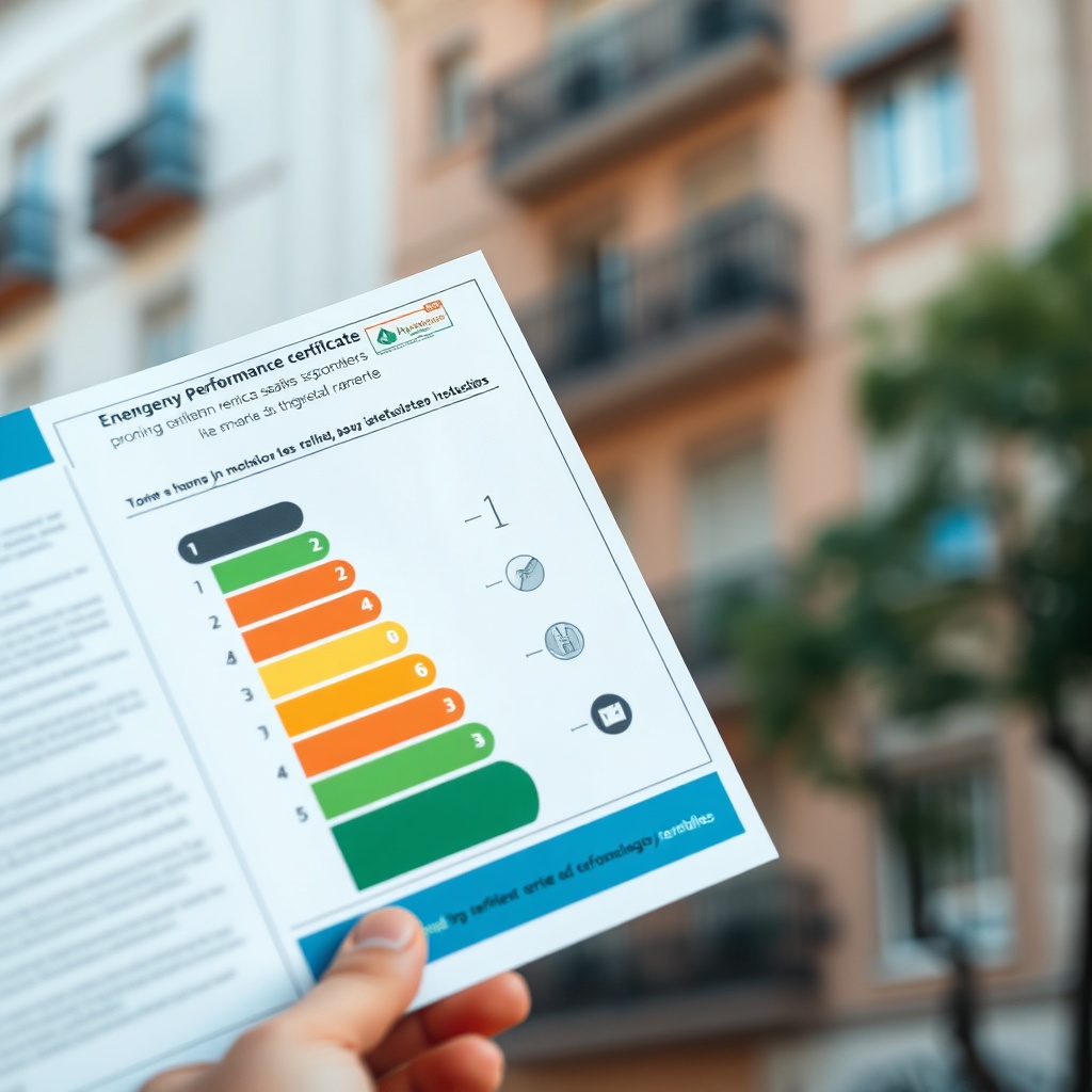 Certificado de eficiencia energética para alquiler con calificación energética A-G, documento obligatorio para viviendas en alquiler en España